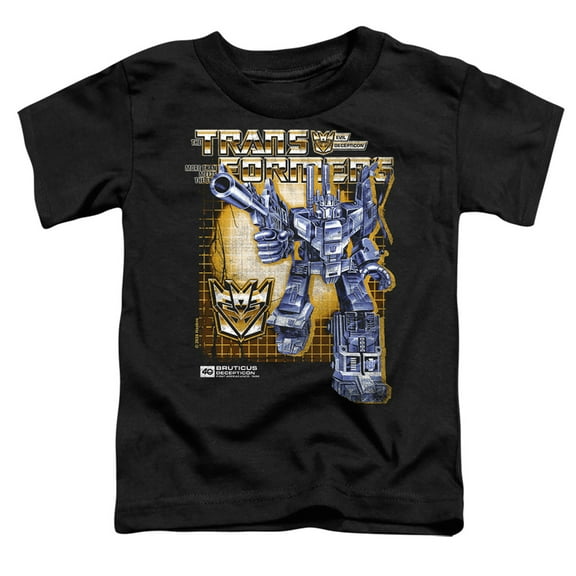 Transformers 40th Anniversary Bruticus Box Kids T Shirt (Small) for Youth Toddler Boys and Girls, Black