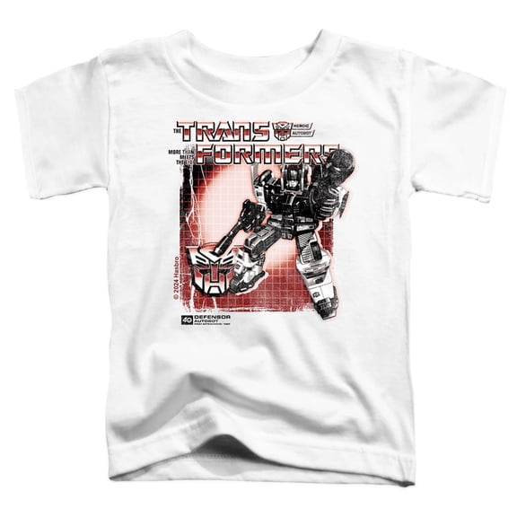 Transformers 40th Anniversary Defensor Box Kids T Shirt (Medium) for Youth Toddler Boys and Girls, White