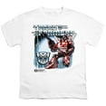 thumbnail image 1 of Transformers 40th Anniversary Inferno Box Unisex Youth T Shirt, White, Large, 1 of 5