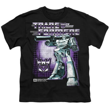 Transformers 40th Anniversary Megatron Box Unisex Youth T Shirt, Black, Large