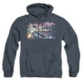 thumbnail image 1 of Transformers 40th Anniversary Megatron vs Shockwave Unisex Adult Pull-Over Heather Hoodie, Navy Heather, X-Large, 1 of 3