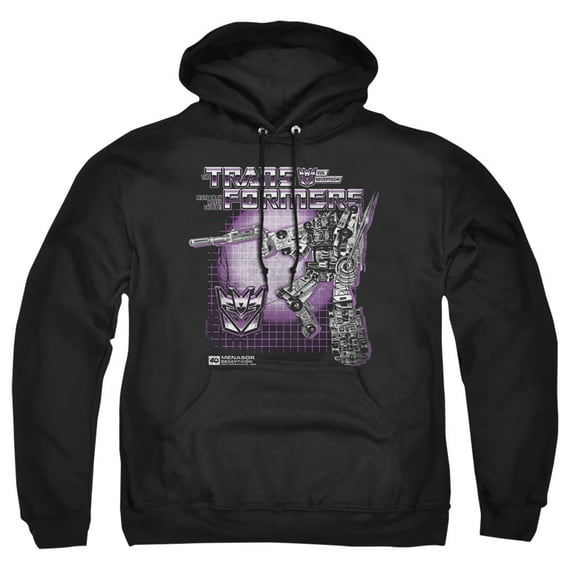 Transformers 40th Anniversary Menasor Box Adult Pull-Over Hoodie, Black, Small