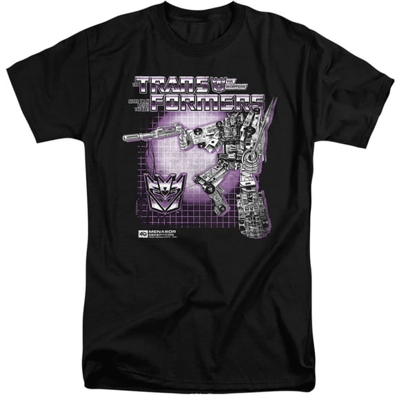 Transformers 40th Anniversary Menasor Box Unisex Adult Tall T Shirt (2X-Large) Black