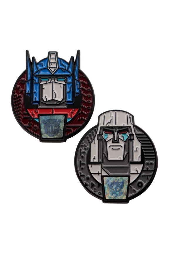40th Anniversary Optimus Prime and Megatron Pin Badge Set