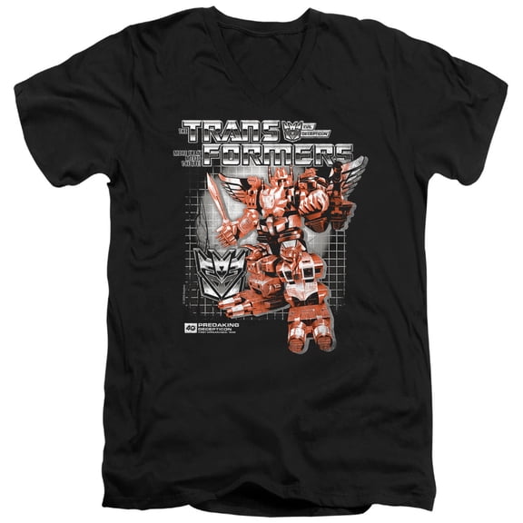 Transformers 40th Anniversary Predaking Box Unisex Adult V-Neck T Shirt (Large) Black
