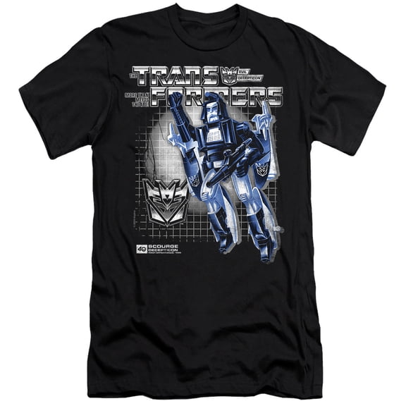 Transformers 40th Anniversary Scourge Box Unisex Adult Canvas Brand T Shirt, Black, X-Large