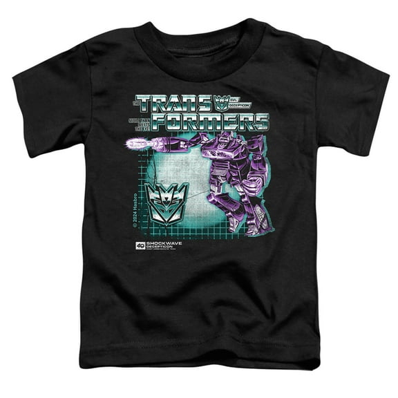 Transformers 40th Anniversary Shockwave Box Kids T Shirt (Small) for Youth Toddler Boys and Girls, Black