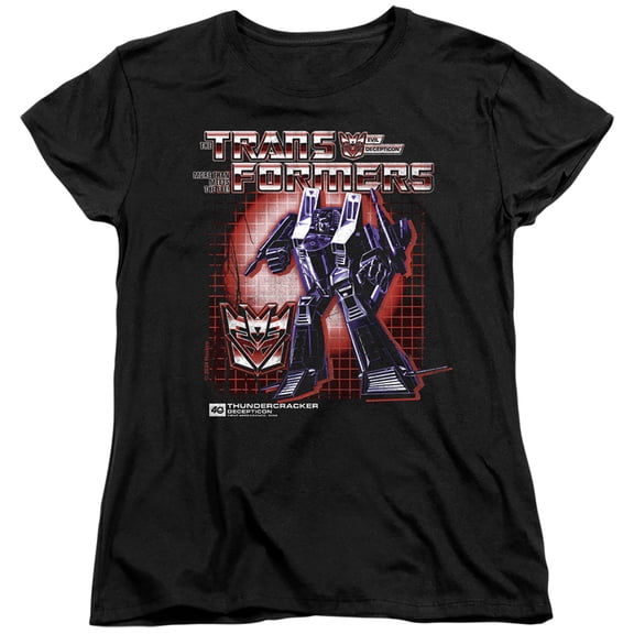 Transformers 40th Anniversary Thundercracker Box Women's T Shirt, Black, Medium