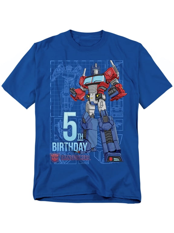 T-Shirt Transformers 5Th Birthday Unisex Graphic Tee For Men & Women