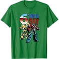 thumbnail image 1 of Transformers 6th Birthday Optimus Prime And Bumblebee Poster T-Shirt, Irish Green Color, Size L, 1 of 2