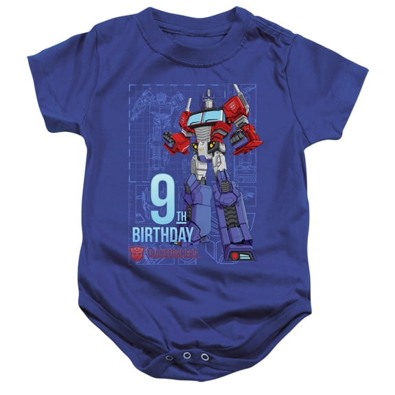 Transformers 9th Birthday Unisex Infant Snap Suit for Baby, Transformers 9th Birthday, 6 Months