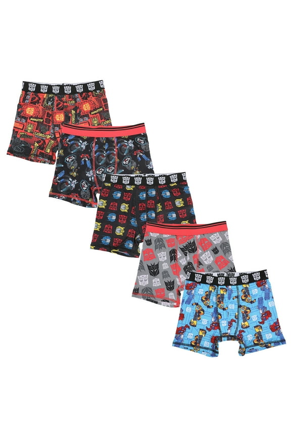 Transformers All-Over Character Print Boy's 5-Pack Boxer Briefs-10