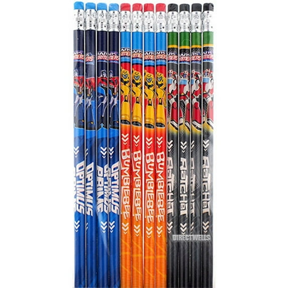 Transformers Authentic Licensed 24 Wood Pencils Pack