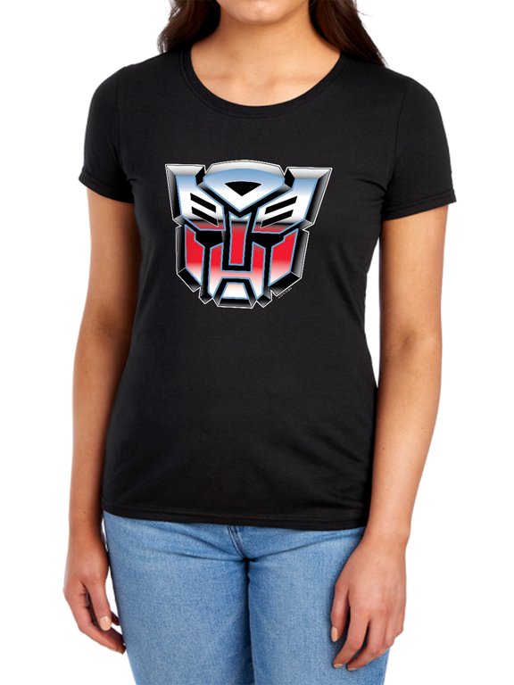 Autobot Airbrush Logo Women's T Shirt, Black, Small
