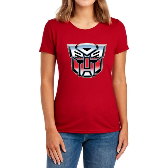 Transformers Autobot Airbrush Logo Women's T Shirt, Red, Medium