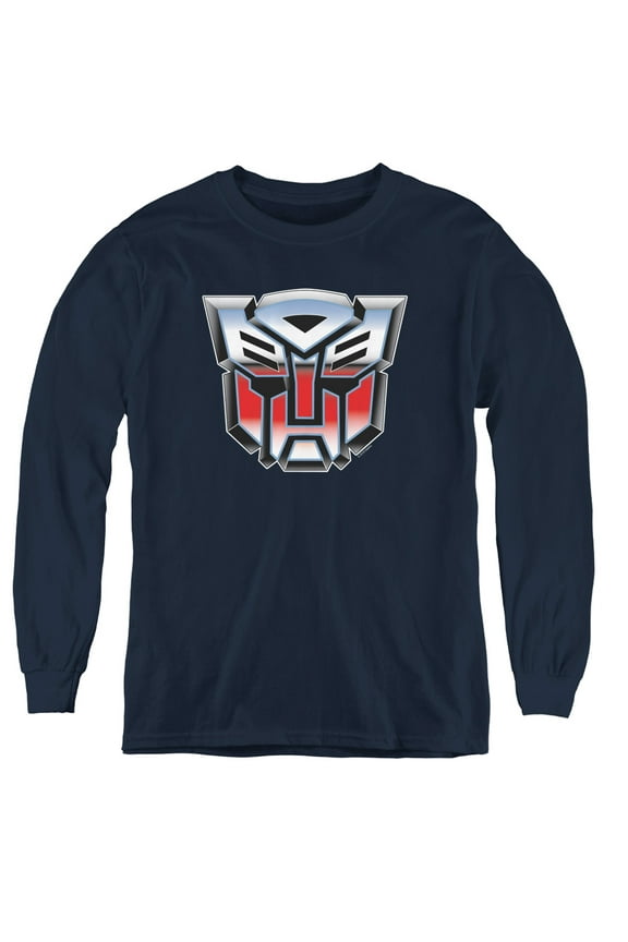 Transformers - Autobot Airbrush Logo - Youth Long Sleeve Shirt - Medium