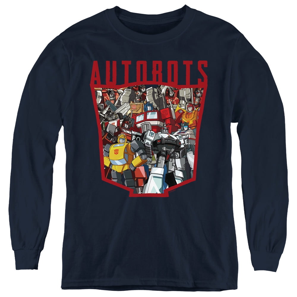 Transformers - Autobot Collage - Youth Long Sleeve Shirt - Large