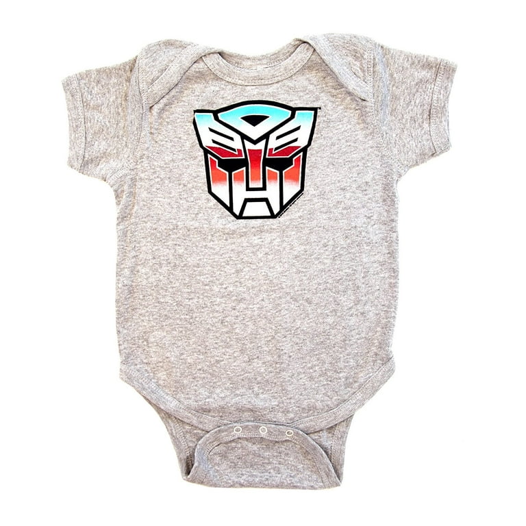 Transformers Autobot Color Shield Gray Onesie Baby Romper