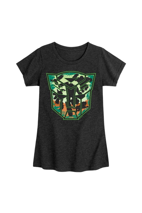 - Autobot Jungle Logo - Girls Fitted Short Sleeve T-Shirt