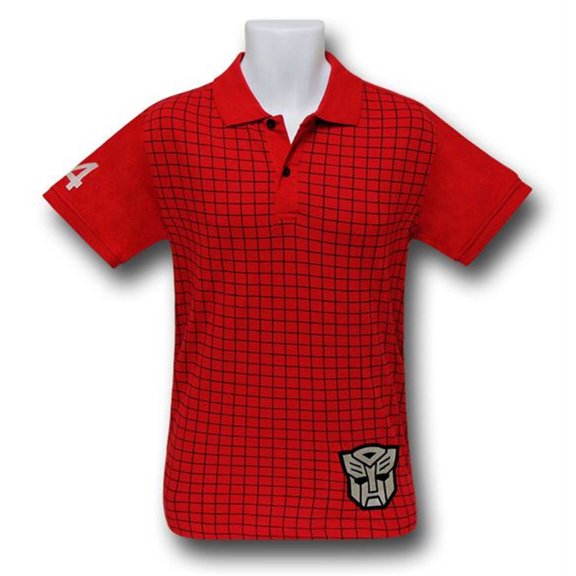 Transformers Autobot Red Polo Shirt-Men's Large