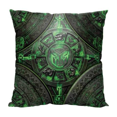 Transformers Autobot Shield Pattern Hasbro Kids Printed Throw Pillow, 18 x 18 inches