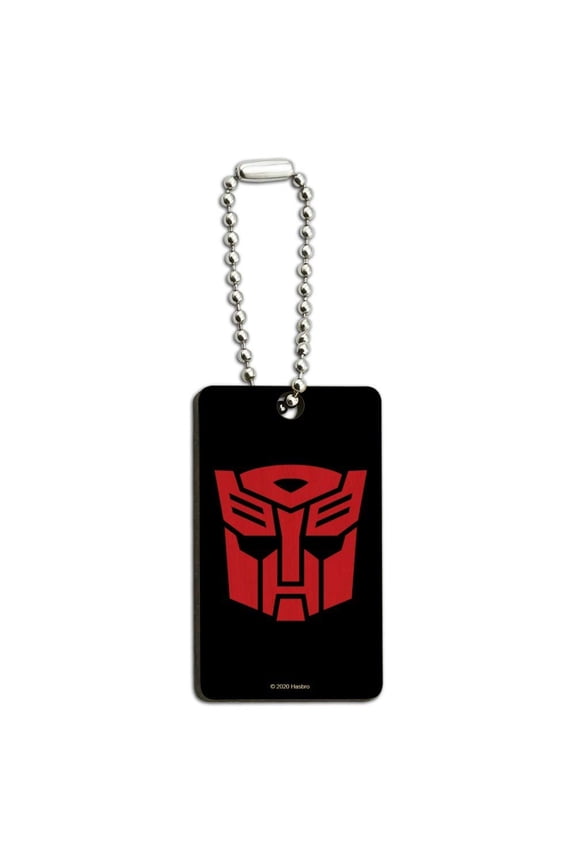 Transformers Autobot Symbol Wood Wooden Rectangle Keychain Key Ring