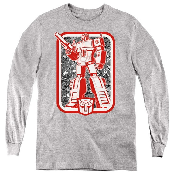 Transformers Autobot Youth Long Sleeve T-Shirt Athletic Heather