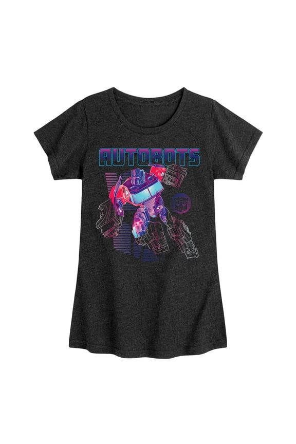 - Autobots Grid - Girls Fitted Short Sleeve T-Shirt