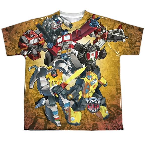 Transformers - Autobots V Decepticons - Youth Short Sleeve Shirt - Large
