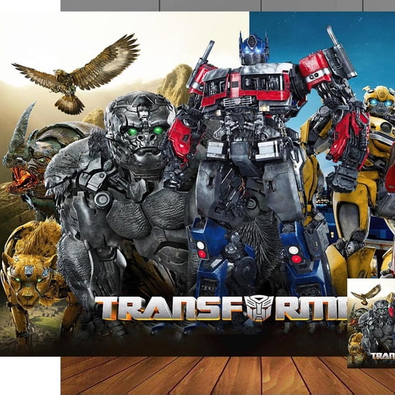 Transformers Backdrop Banner Party Supplies Poster Movie Theme Background for Photography Birthday Decorations