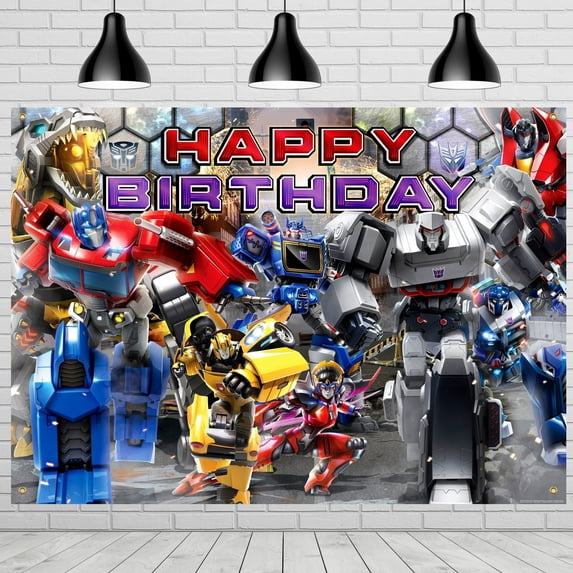 Transformers Backdrop - Transformers Party Supplies-7x5ft