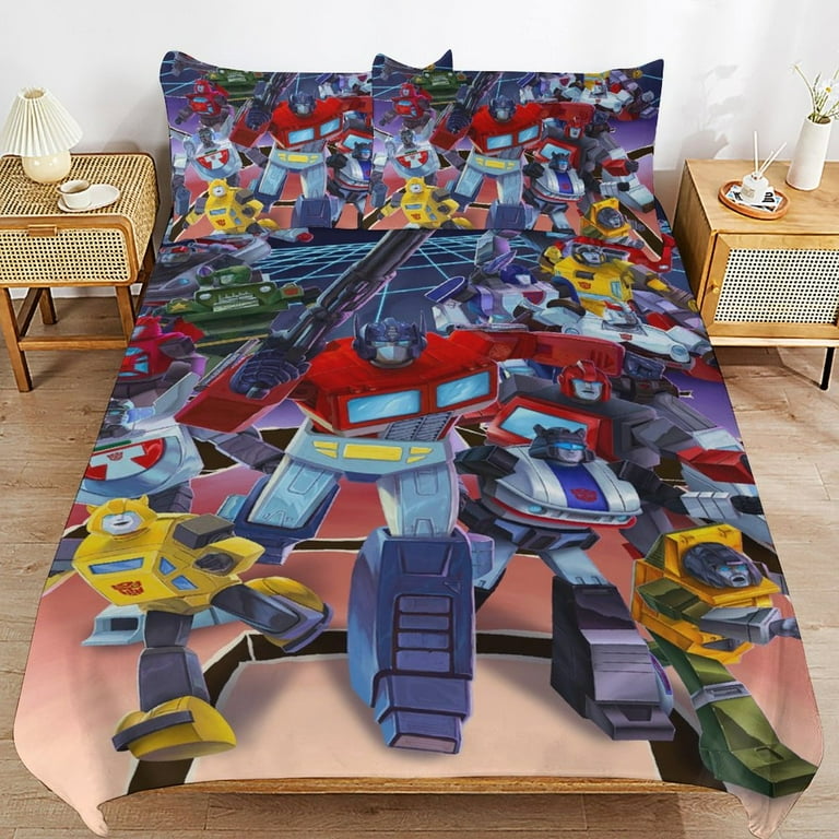 Transformers Bedding Set Anime Bedding Set Cartoon Duvet Cover Set