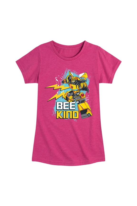 - Bee Kind Bb - Girls Fitted Short Sleeve T-Shirt