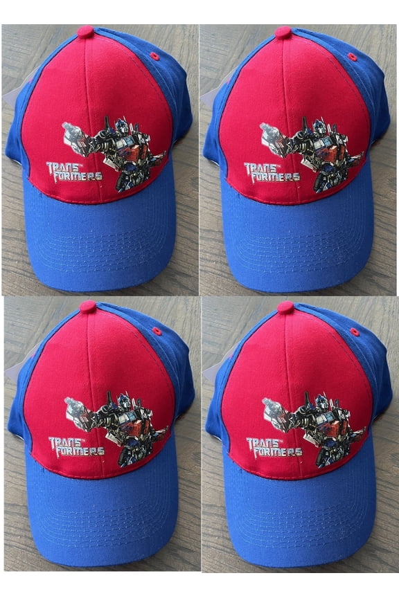 Transformers Birthday Party Supplies Bundle Includes 4 Kid's Fabric Cap
