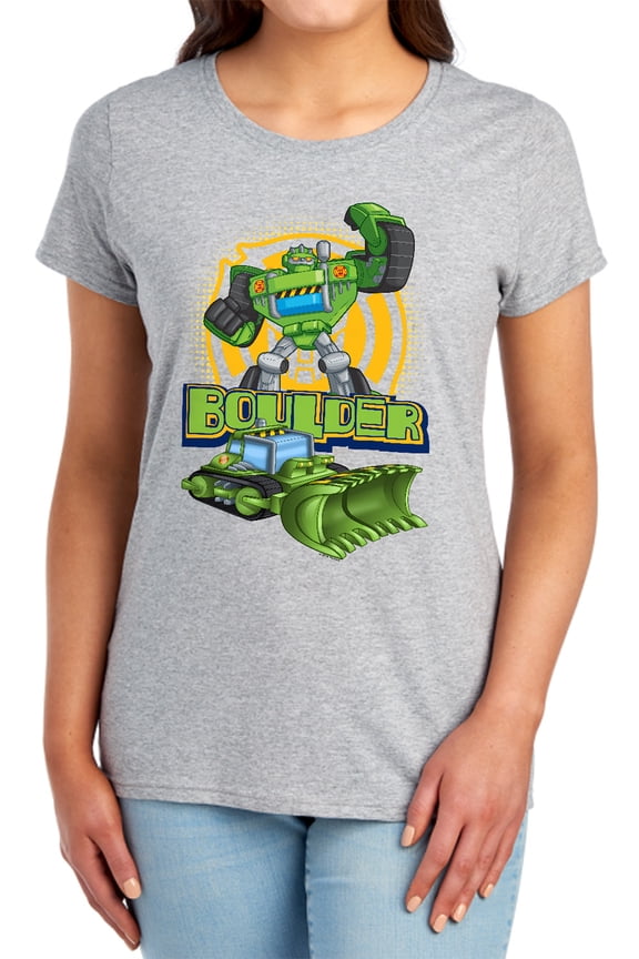 Transformers Boulder Women's T Shirt, Athletic Heather, Large