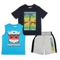 thumbnail image 1 of Transformers Boys 3 Piece Short Set Transformers Short Sleeve Shirt Tank Top and Shorts Set 3 Pack Bundle for Kids and Toddlers Transformers Boys Clothes (Size 3T-8), 1 of 12