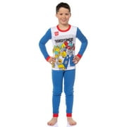 Transformers Pajamas Boy's Tight Fit Long Sleeve Sleep Pajama Set Loungewear - Optimus Prime Bumblebee