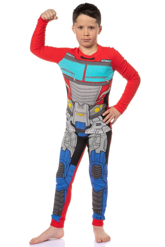 Transformers Boys' Optimus Prime Costume Character TV Show Sleep Pajama Set