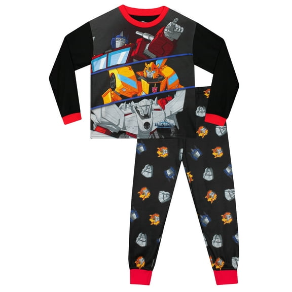Transformers Boys Optimus Prime Pajamas BLACK Sizes 4-10