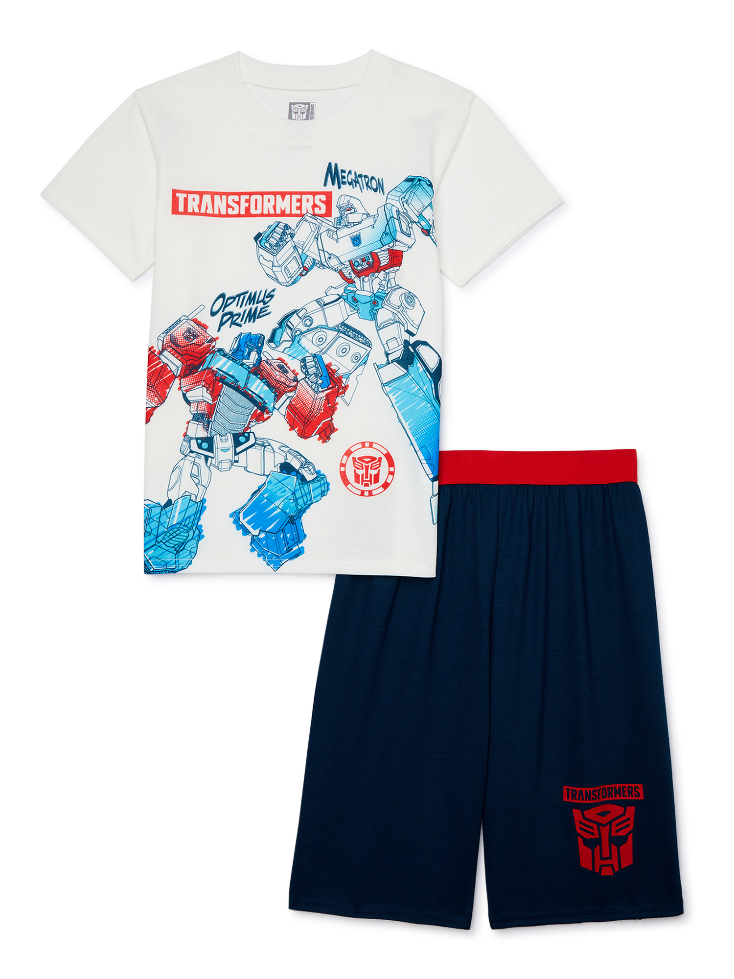 Transformers Boys Short Sleeve Tee and Sleep Shorts Pajama Set, 2-Piece, Sizes 4-12 - image 1 of 3