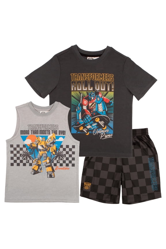 Boys T-Shirt, Tank Top & Shorts Set, 3-Pack (Toddler & Little Boys), Sizes 3T–11