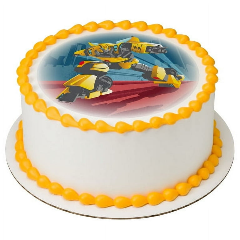 Transformers Bumble Bee Edible Image Cake Topper (8 Round)