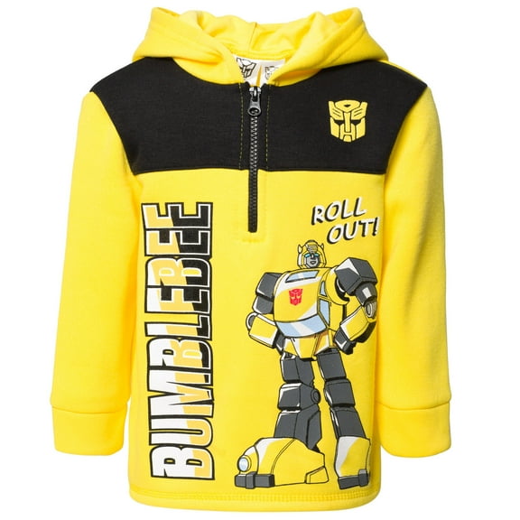 Transformers Bumblebee Big Boys Fleece Half Zip Hoodie Toddler to Big Kid
