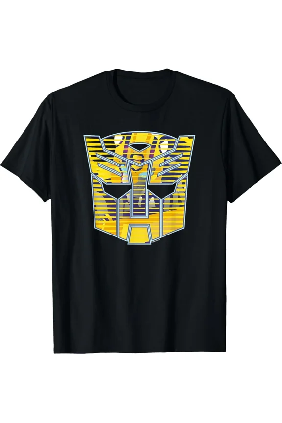 Transformers Bumblebee Big Face Retro Lines Logo T-Shirt