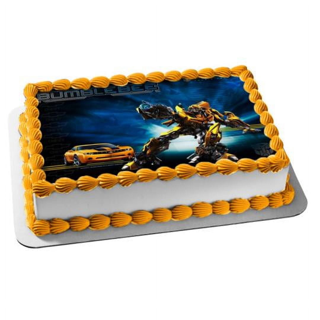 Transformers Bumblebee Car Autobots Edible Cake Topper Image ABPID04317
