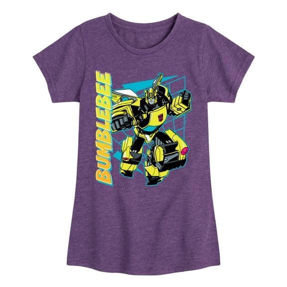 Transformers - Bumblebee Halftone - Girls Fitted Short Sleeve T-Shirt