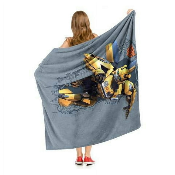 Transformers Bumblebee Hasbro Kids Silk Touch Throw Blanket, 50 x 60 inches