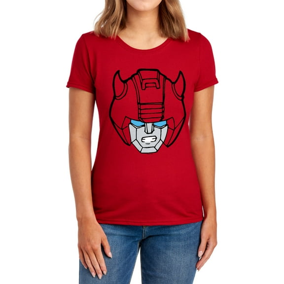 Transformers Bumblebee Head Women's T Shirt, Red, X-Large