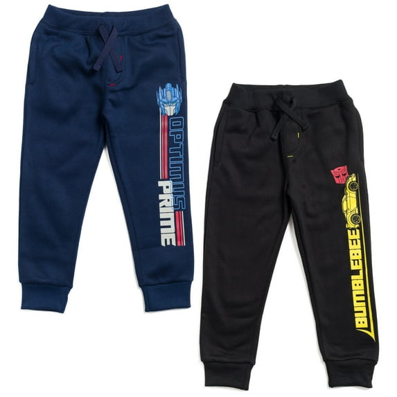 Transformers Bumblebee Optimus Prime Big Boys Fleece 2 Pack Pants Toddler to Big Kid