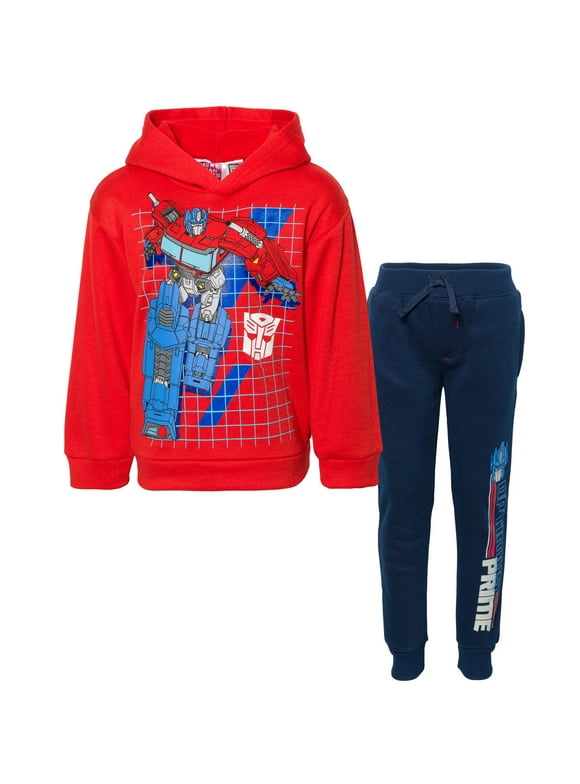 Transformers Bumblebee Optimus Prime Fleece Pullover Hoodie and Jogger Pants Outfit Set Toddler to Big Kid